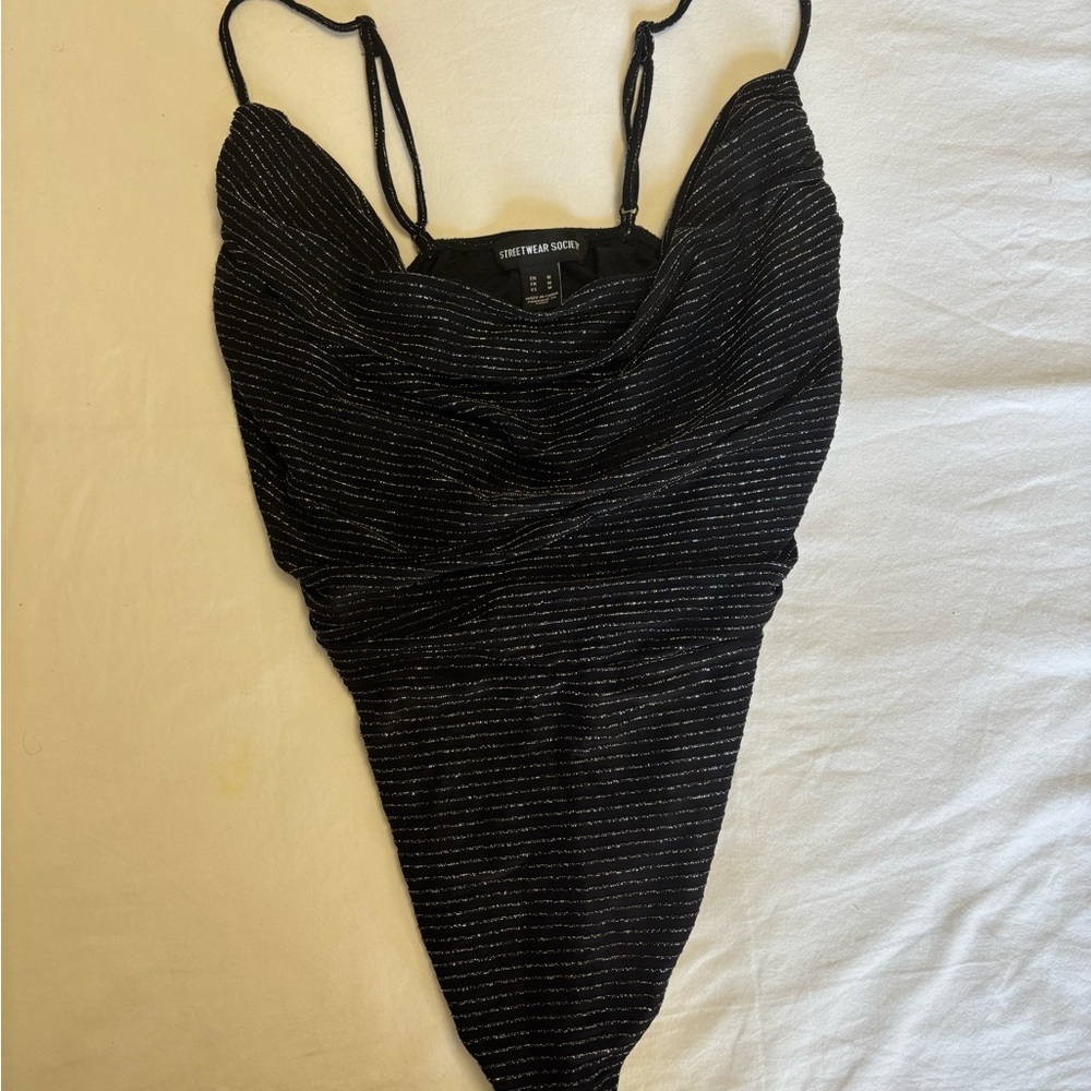 Black Striped Women's Top